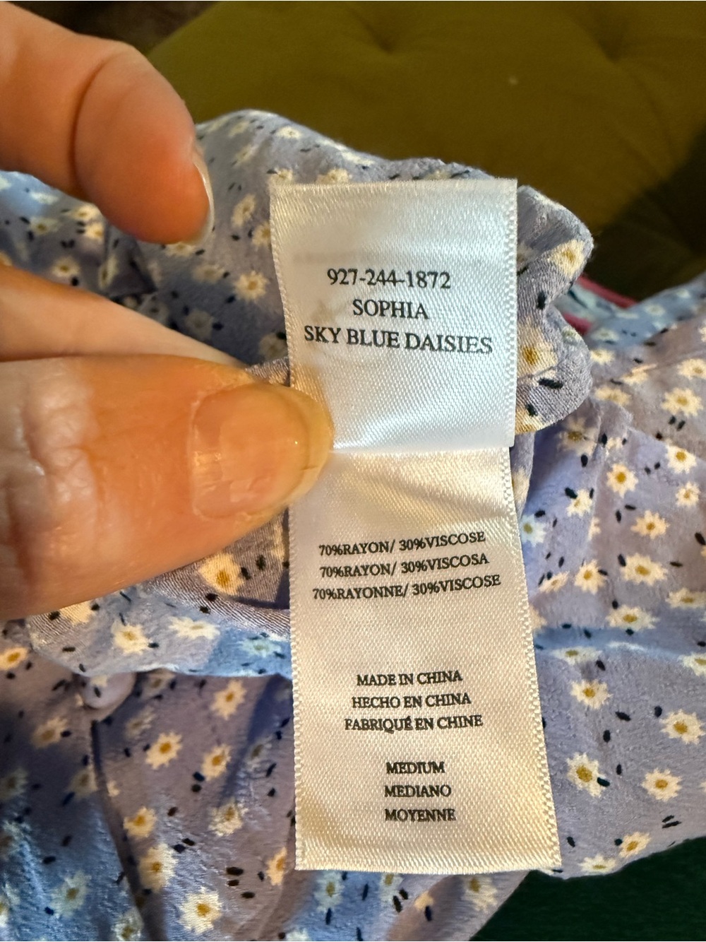 Rails Sophia Sky Blue Daisies Floral Romper Belted Pockets Medium - Picture 4 of 9